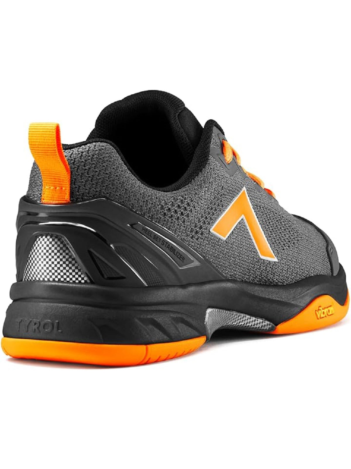 Tyrol Men's Velocity-V Pickleball Shoes (Charcoal Grey/Tangerine)