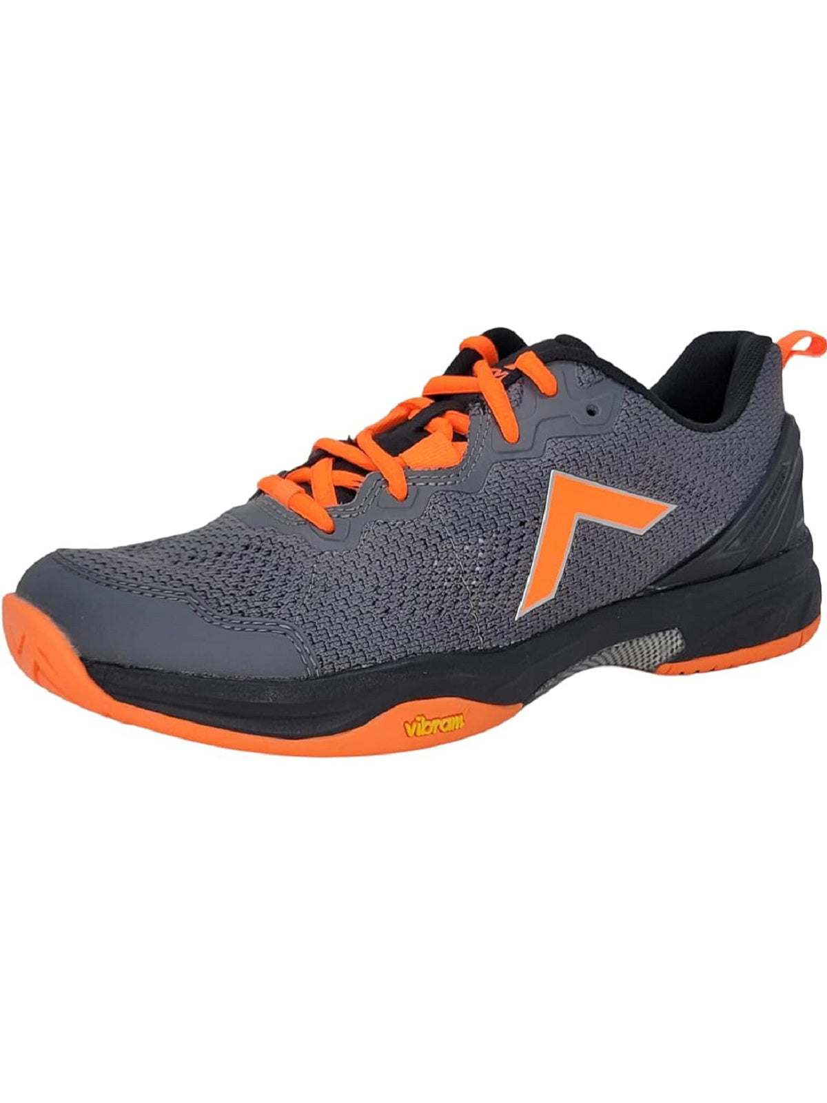 Tyrol Men's Velocity-V Pickleball Shoes (Charcoal Grey/Tangerine)