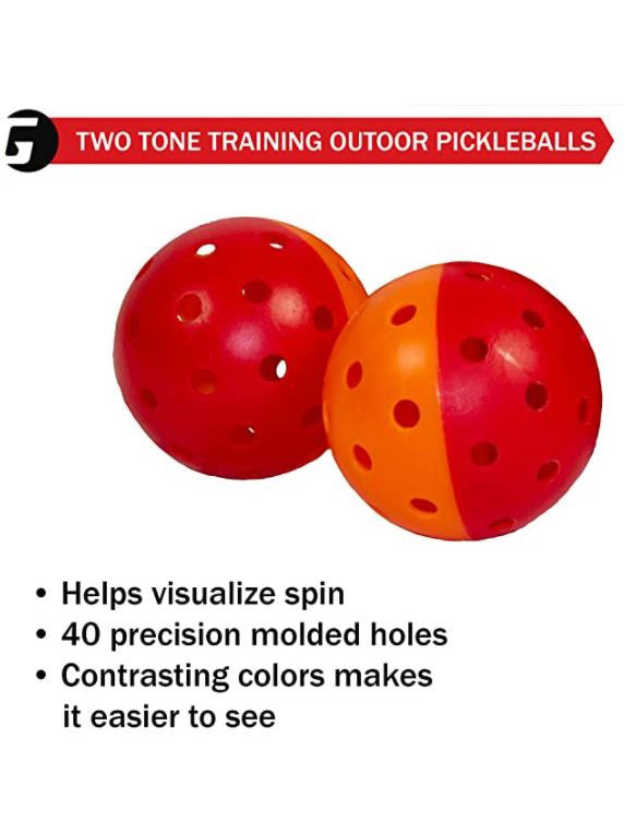 Gamma Two Tone Outdoor Pickleball Training Balls (12-Pack)