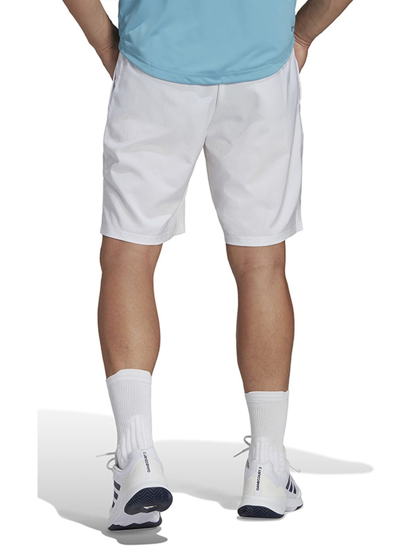 Adidas Men’s Club 3 Stripe Tennis Shorts 9 Inch (White)