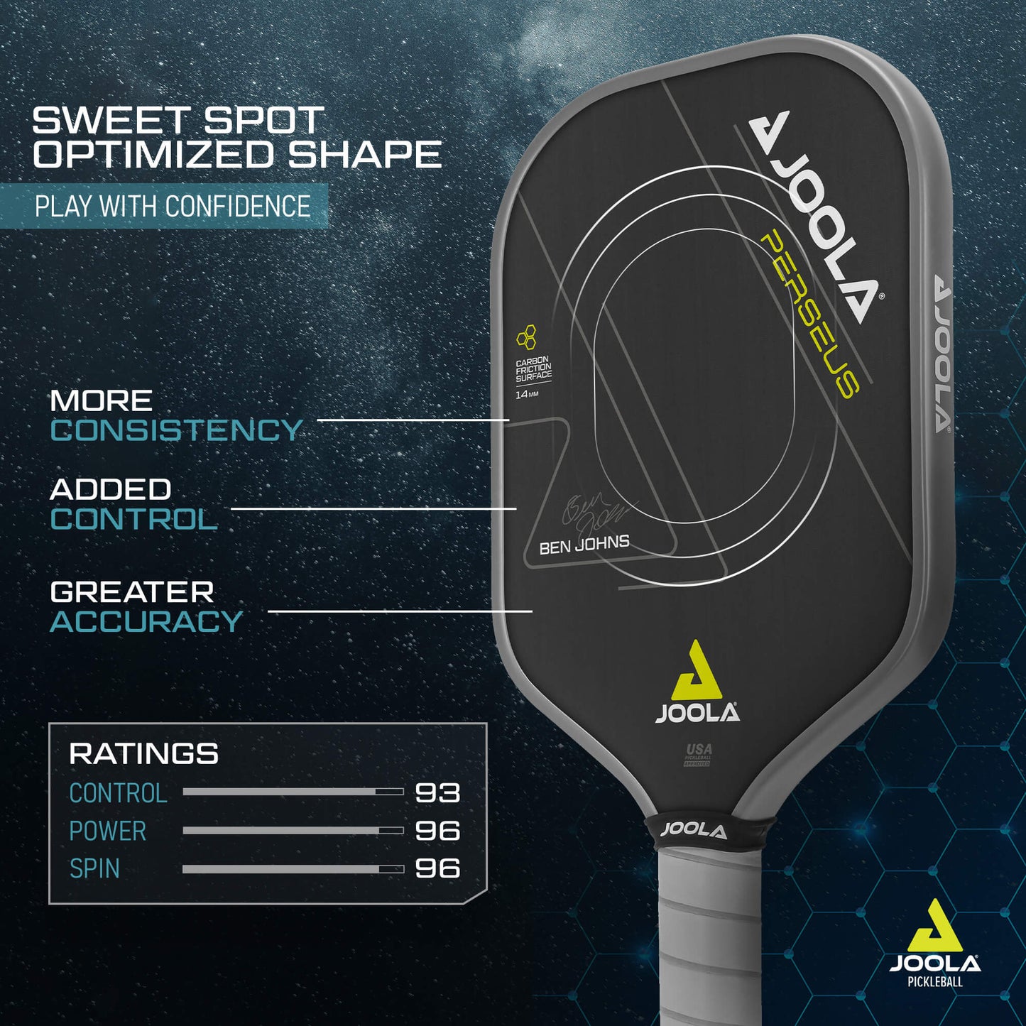 JOOLA - Ben Johns Perseus CFS 14 Pickleball Paddle