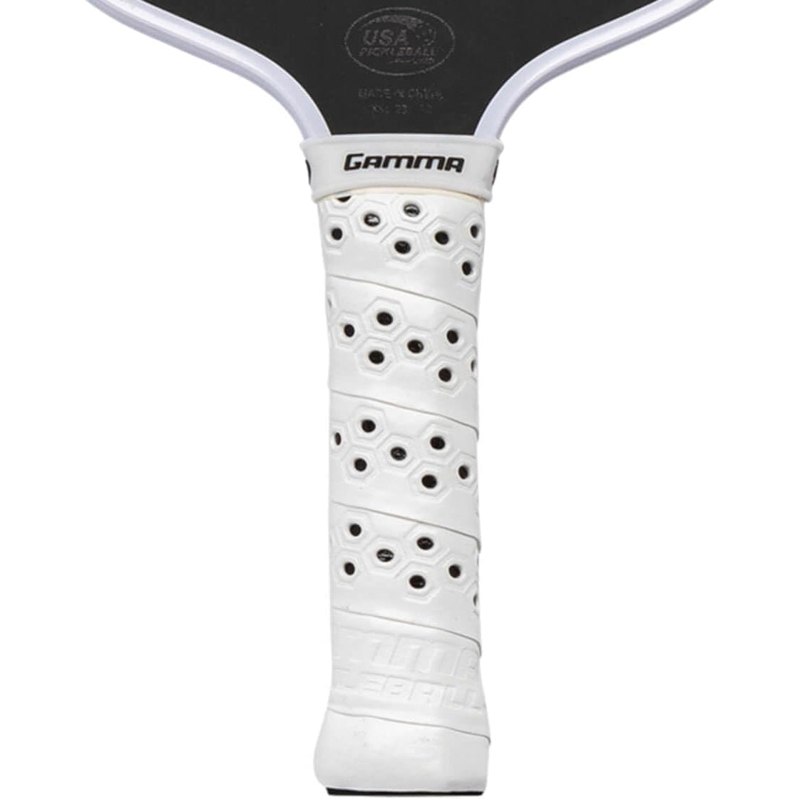 Gamma Raw Carbon Fiber Obsidian 10 Pickleball Paddle (White)