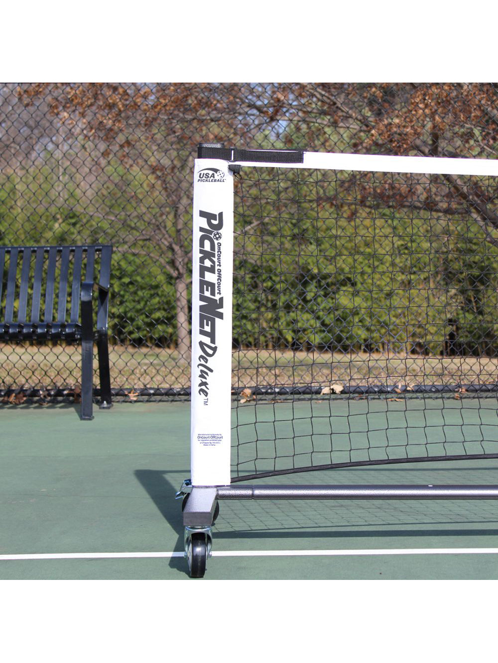 OnCourt OffCourt PickleNet Deluxe Portable Pickleball Net System on Wheels
