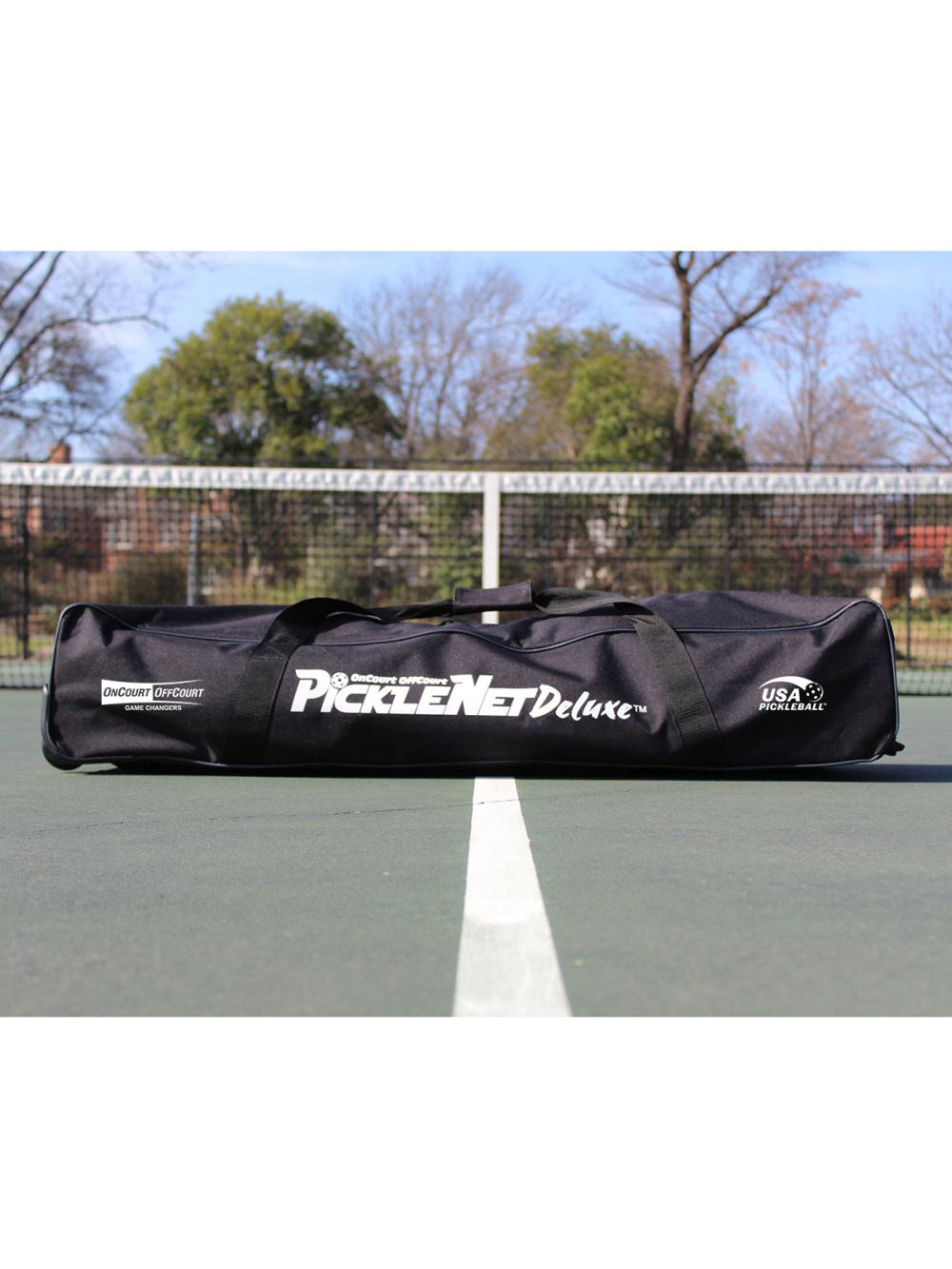 OnCourt OffCourt PickleNet Deluxe Portable Pickleball Net System on Wheels