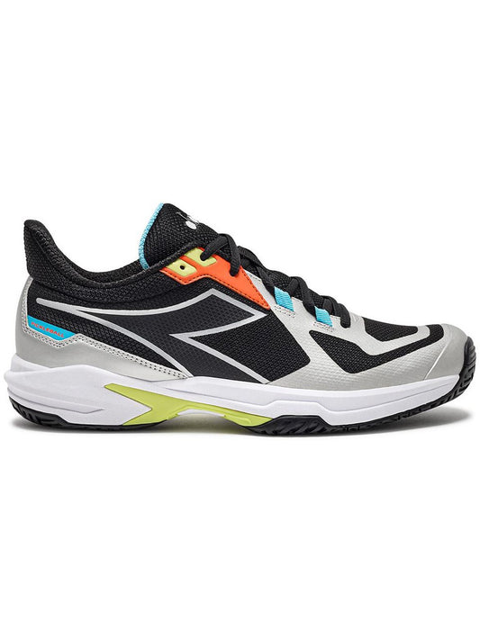 Diadora Men's Trofeo 2 All Ground Pickleball Shoes (Black/Silver/Daiquiri Green)