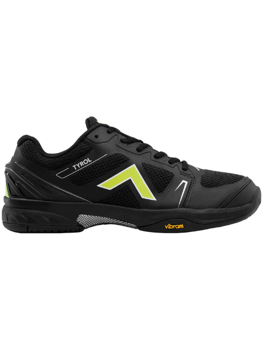 Tyrol Men's Drive-V Pro Pickleball Shoes (Black/Lime)