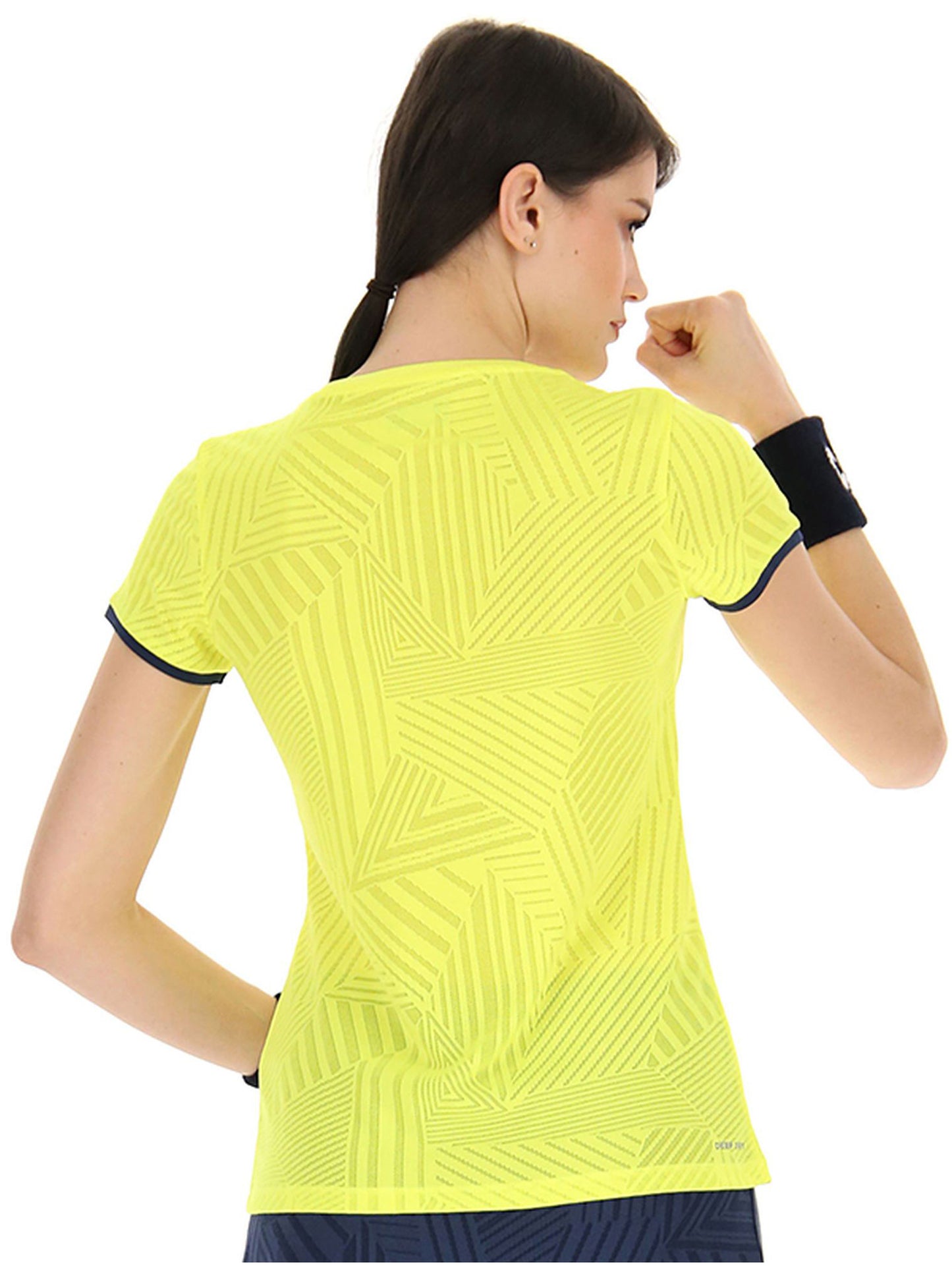 Lotto Women's Superrapida Pickleball V Tee (Yellow)