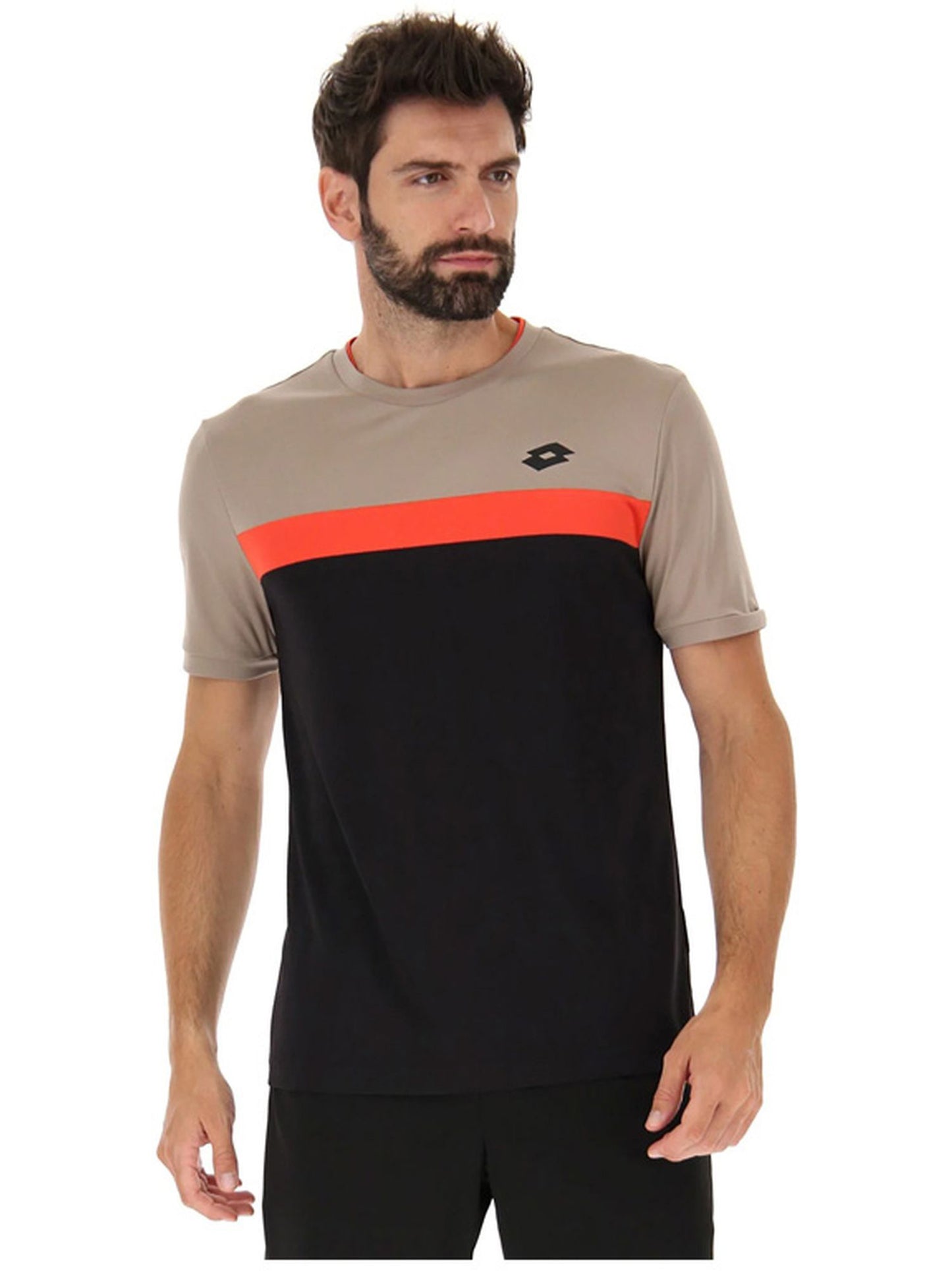 Lotto Men's Superrapida Pickleball VI Tee (Desert Taupe)