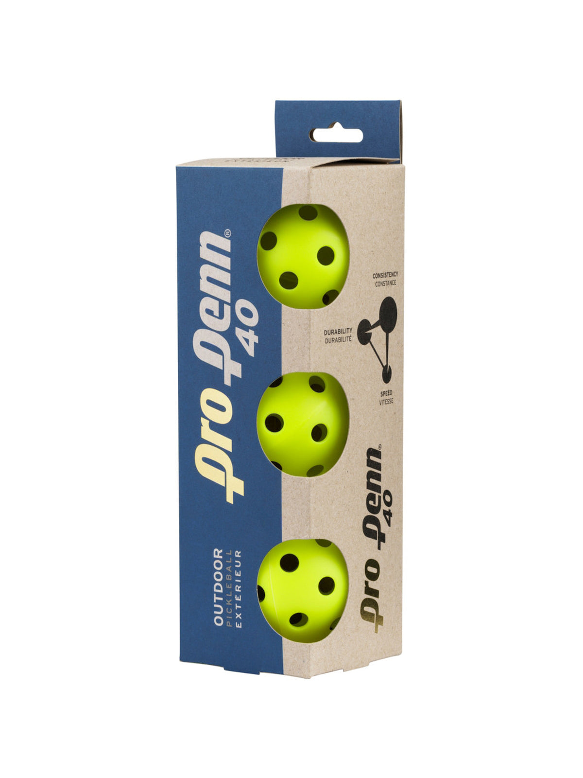 Head Pro Penn 40 Outdoor Pickleballs (3-Pack)