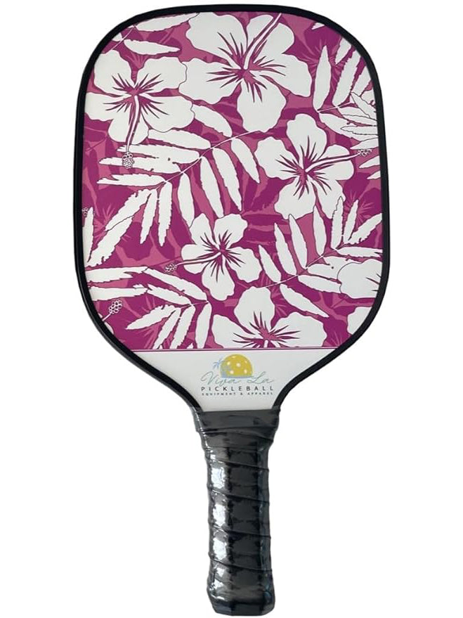 Viva La Pickleball Hawaiian Pickleball Paddle Doubles Bundle with Carrying Case and Balls