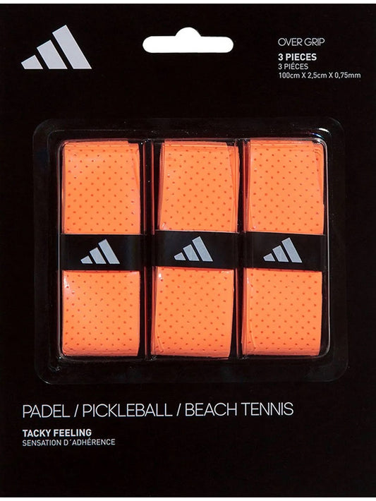 Adidas Padel Overgrip 3 Pack (Orange, Yellow, Pink, White, Black)