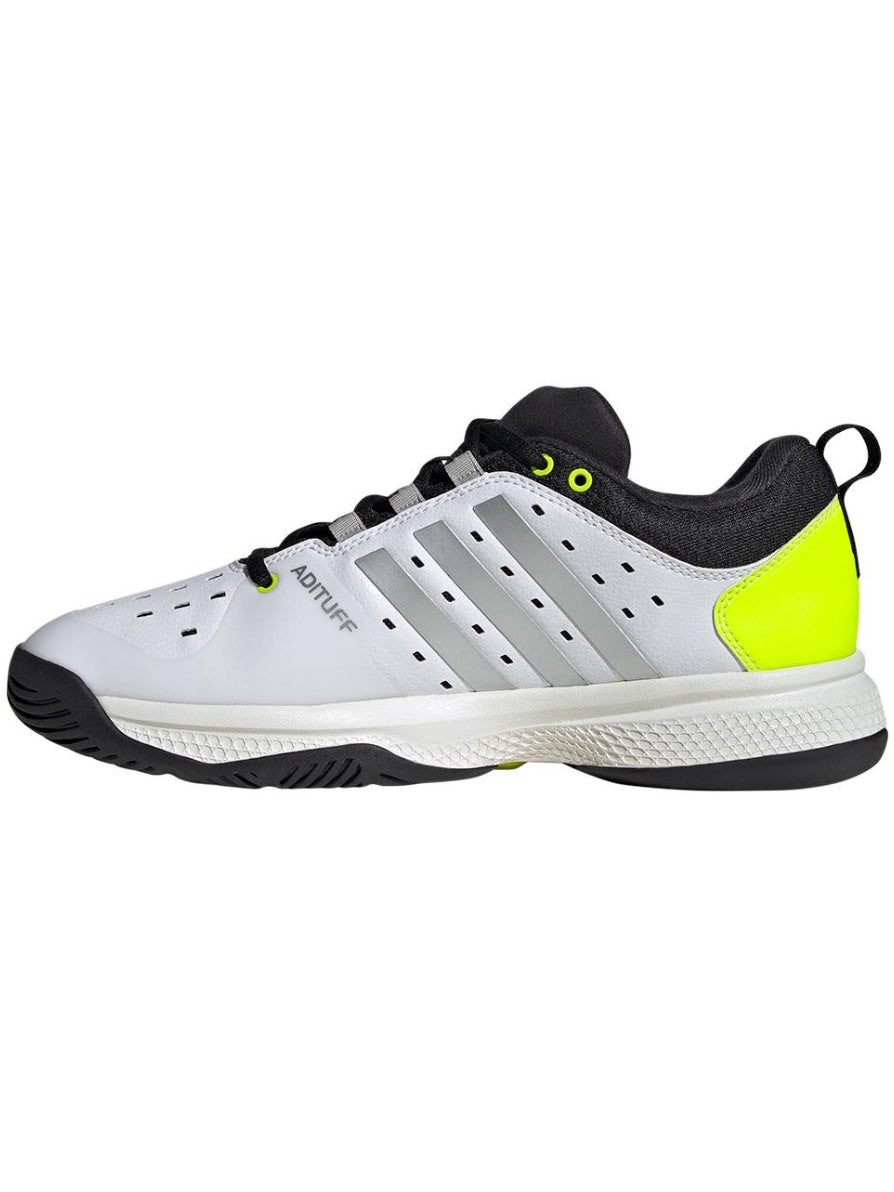 Adidas Men’s Court Pickleball Shoes (Cloud White/Silver Metallic/Core Black)