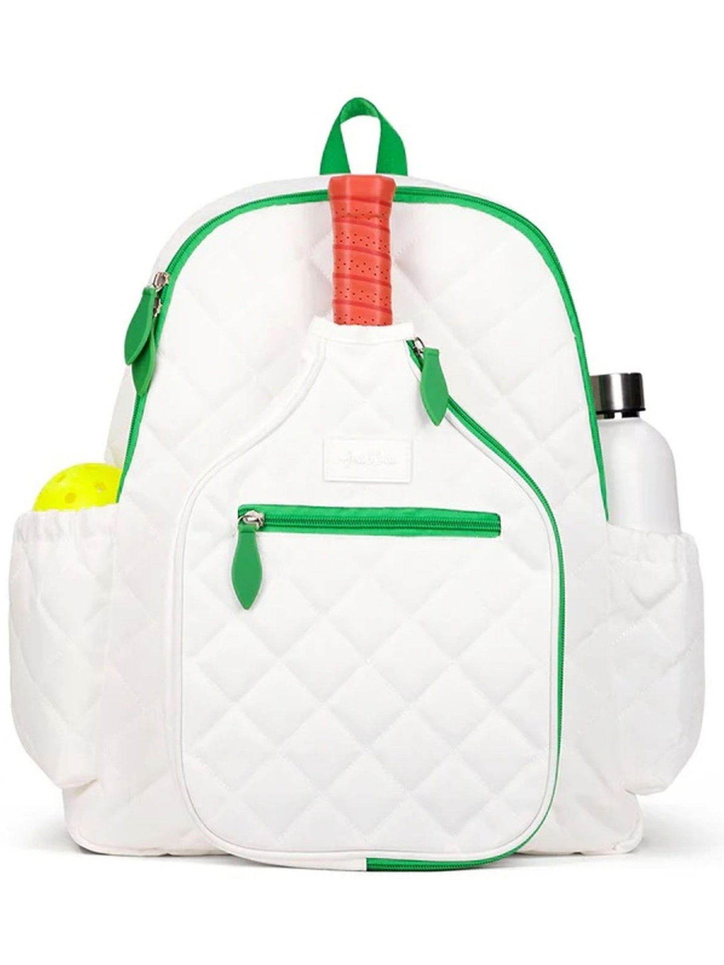 Ame & Lulu Pickleball Time Backpack (Quilted White/Green)