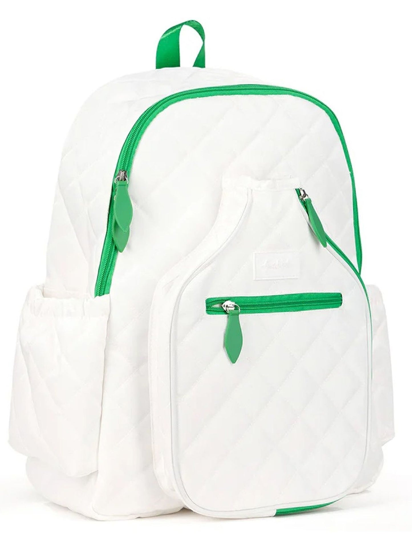 Ame & Lulu Pickleball Time Backpack (Quilted White/Green)