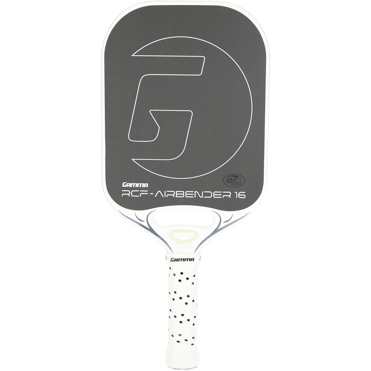 Gamma Raw Carbon Fiber Airbender 16 Pickleball Paddle (White)