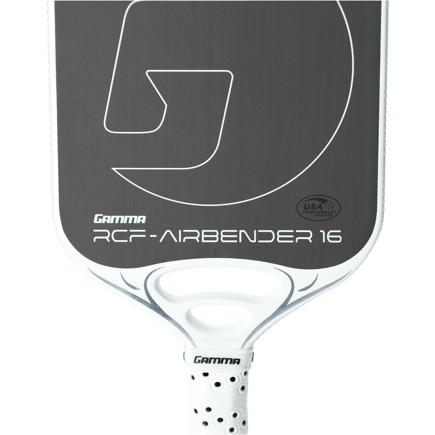 Gamma Raw Carbon Fiber Airbender 16 Pickleball Paddle (White)