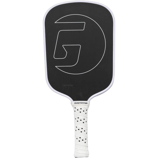 Gamma Raw Carbon Fiber Obsidian 13 Pickleball Paddle (White)