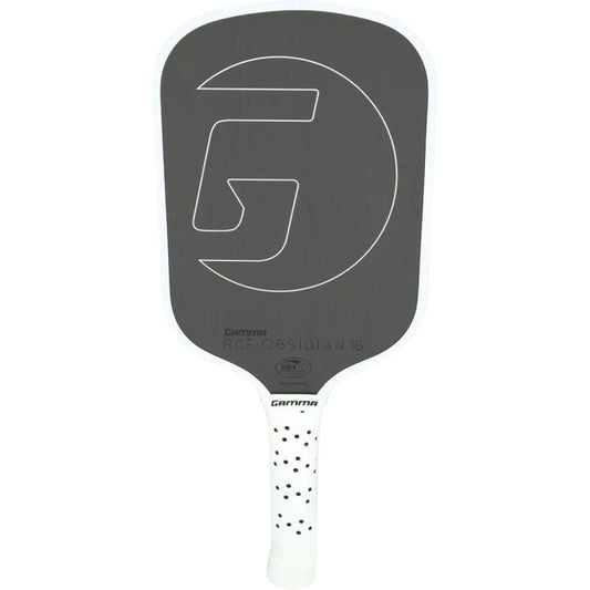 Gamma Raw Carbon Fiber Obsidian 16 Pickleball Paddle (White)