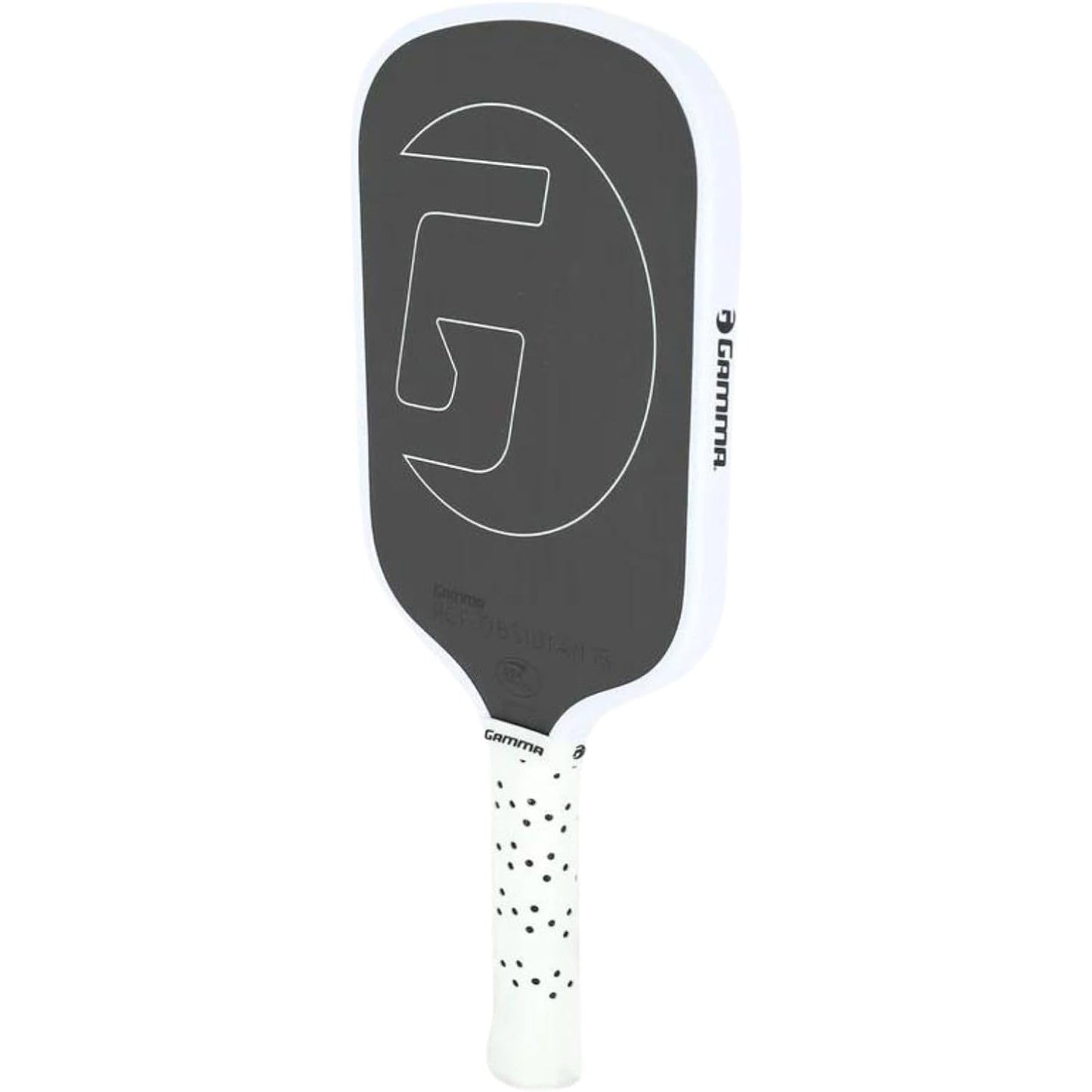 Gamma Raw Carbon Fiber Obsidian 16 Pickleball Paddle (White)