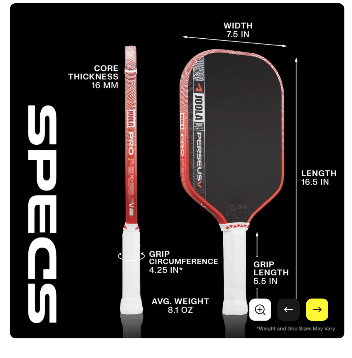 Joola perseus pro v pickleball paddle