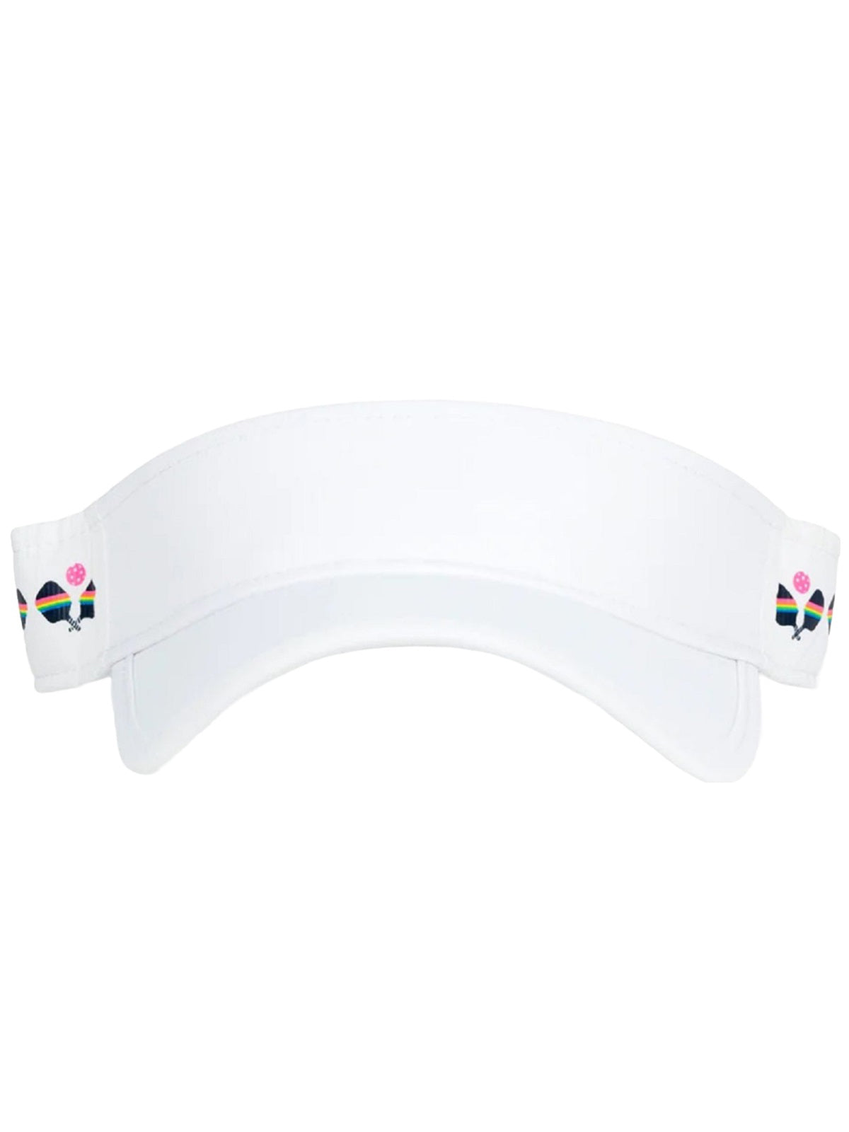 Ame & Lulu Head in the Game Pickleball Visor (Rainbow Paddles)