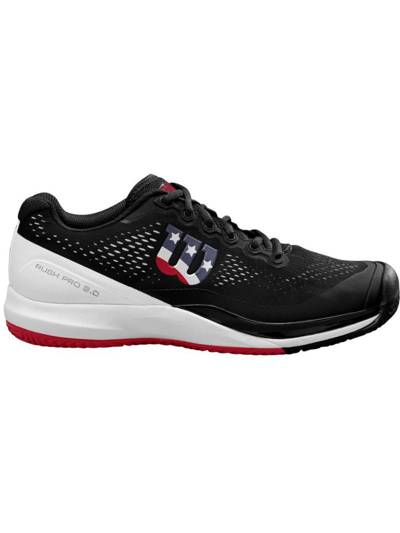 Wilson Men's Rush Pro 3.0 Pickleball Shoes (Black/White/Infrared)