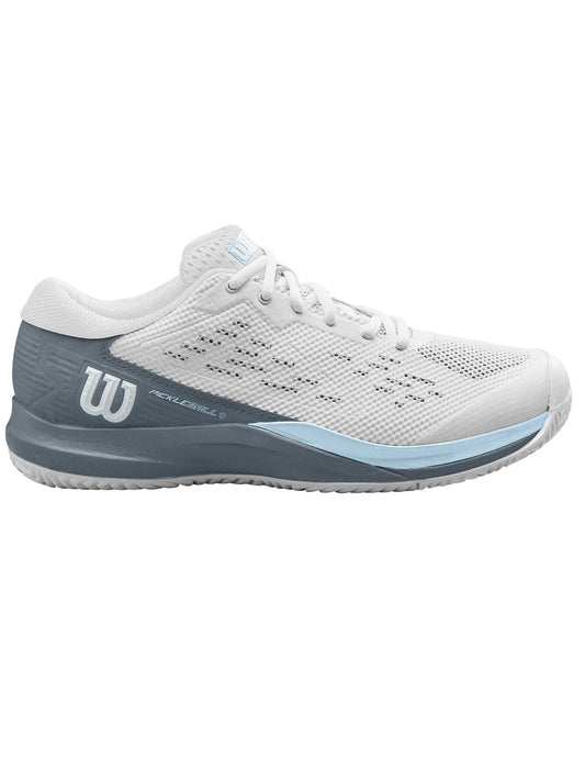 Wilson Women's Rush Pro ACE Pickler Pickleball Shoes (White/Stormy Weather/Classic Blue)