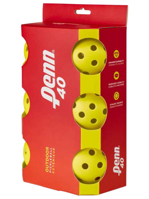 Head Penn 40 Outdoor Pickleball Balls (6 Pack)