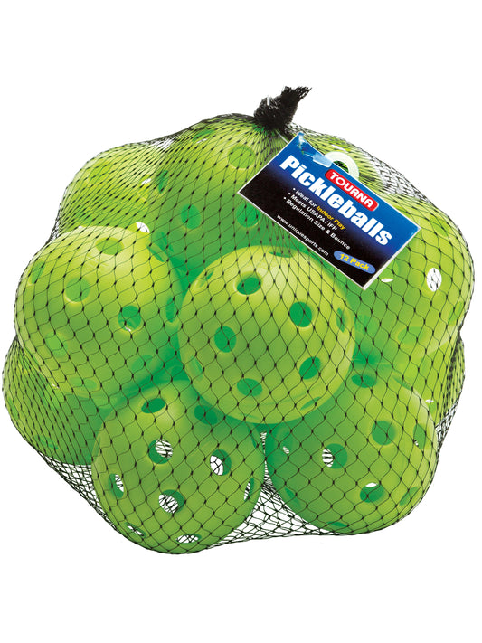 Tourna Indoor Lime Green Pickleballs (12-Pack)