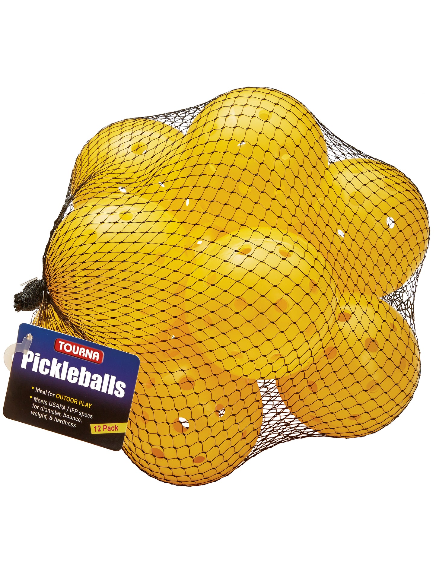 Tourna Outdoor Optic Yellow Pickleballs (12-Pack)